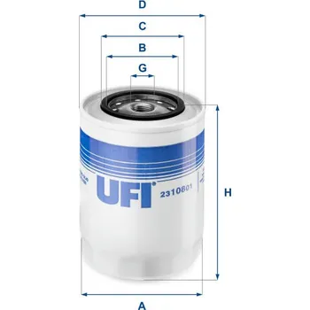 Filtr do auta Olejový filtr UFI 23.108.01