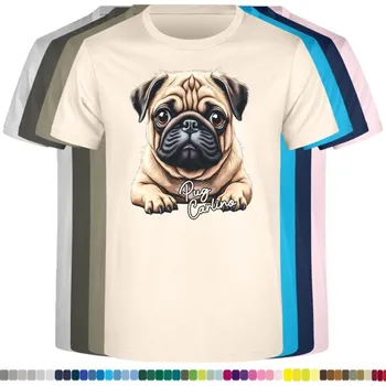 detske-levne-bavlnene-tricko-potisk-mops-carlino Barva: Natural - přírodní, Dětská bavlněná trička JHK: M