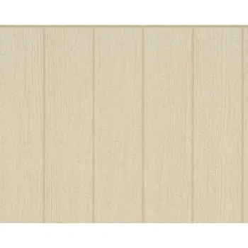 Tapeta TAPETA BÉŽOVÁ VZHLED PRKEN JAKO LAMBRIE VÝŠKA 106 CM DÉLKA 5 M