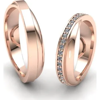 Prsten Snubní prsteny SN21001 dámský Materiál: Červené zlato 14kt, Šířka: 5, Velikost: 41