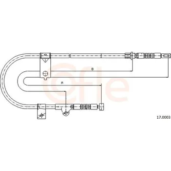 Lanko parkovací brzdy Tažné lanko, parkovací brzda COFLE 17.0003