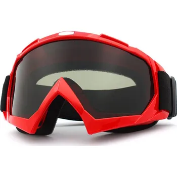 Motodoplněk TXR MX brýle Core červené s čirým plexi (ultralehký rám; dvojitý elastický popruh; odolné plexi; efektivní ventilace)