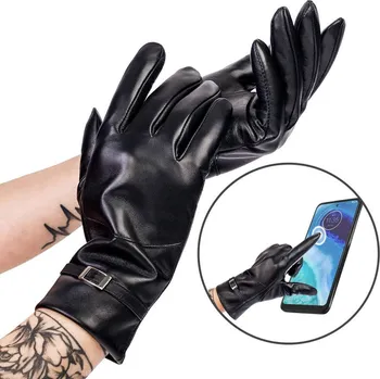 Rukavice Rovicky Dámské kožené rukavice Battonya černá S