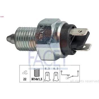 Auto-moto Spínač, světlo zpátečky FACET 7.6001