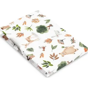 Prostěradlo Bavlněné prostěradlo do postýlky 120x60cm - Lesní příroda, Rozměry 120x60
