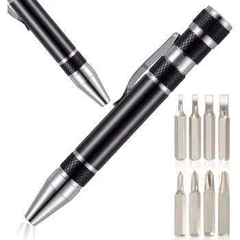 Šroubovák KAPESNÍ VÍCEÚČELOVÝ PŘESNÝ ŠROUBOVÁK 8 BITŮ PROPISKA HLINÍKOVÝ