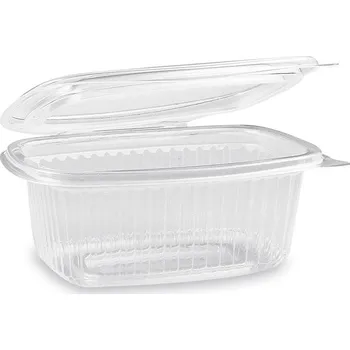 Jednorázové nádobí WIMEX 73802 miska oválná průhledná s víčkem 250 ml 50 ks