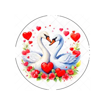 Jedlá dekorace na dort LABUTĚ, VARIANTA Jedlý papír 750