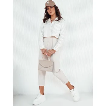 Béžové kalhoty s vysokým pasem BAFROT UY1889 Velikost: M