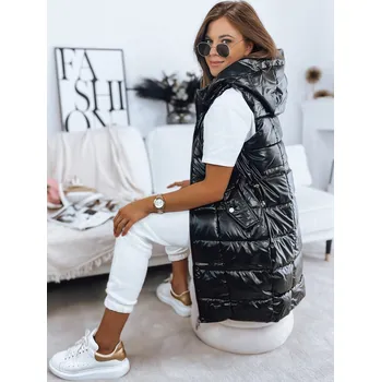 Dámská vesta Černá lesklá vesta LUCI TY3155 Velikost: XL