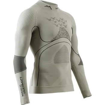 Cyklistické kalhoty Pánské termo triko X-Bionic® Energy Accumulator 4.0 Marco Odermatt Shirt Turtle Neck Long Sleeve Men Tea Grey/Black G380
