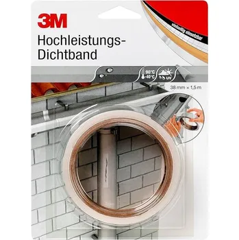 Lepicí páska 3M Dicht38 Těsnicí páska, vodotěsná, 38 mm x 1,5 m x 0,9 mm, bílá