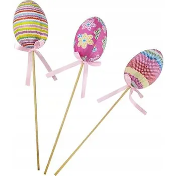 Velikonoční dekorace Velikonoce VAJÍČKA KRASLICE BAREVNÉ NA ŠPEJLI DEKORACE OZDOBA