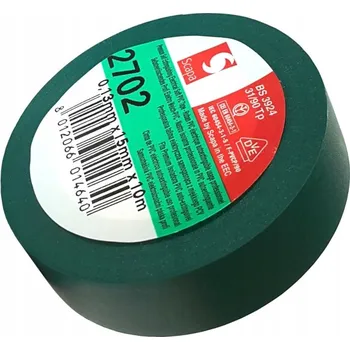 Izolační páska PVC izolační páska 2702 15mm/10m zelená SCAPA samozhášecí VDE UL EN60454, originál