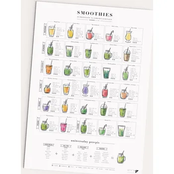Obraz Plakát Smoothies - Koktejly bez rámu 42 x 59,4 cm