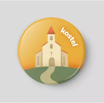 Magnetická kreslící tabulka Kostel - plánovací magnetka