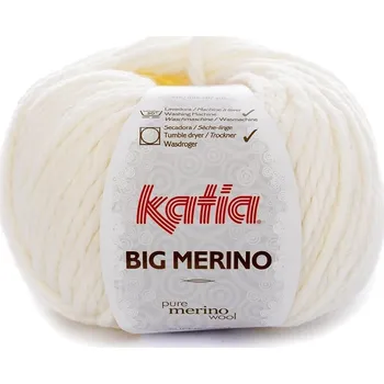 Příze Katia Big Merino 1 White Pletací příze