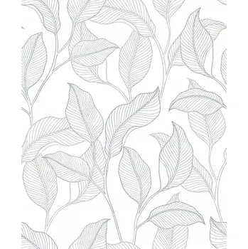 Fototapeta Vinylová tapeta na zeď s jemným motivem světlých listů, vliesová podložka