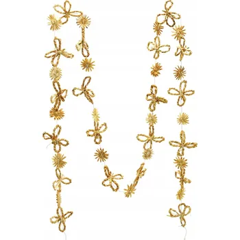 Vánoční dekorace Dommio Řetízek slámový 140 cm - slunce