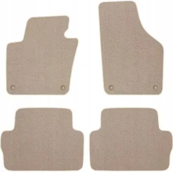 autokoberec VW SHARAN II 2010 - 2022 velurové autokoberce BÉŽOVÉ PREMIUM