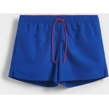 Reserved - Jednobarevné plážové šortky - modrá - 103CT-55X - 103CT-55X-S