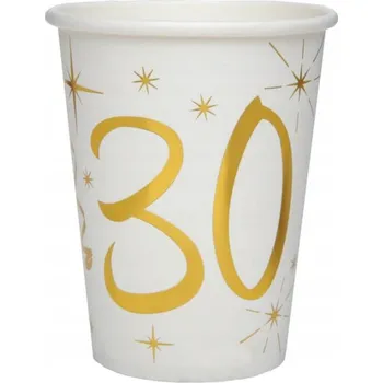 Jednorázové nádobí Kelímky k 30. narozeninám 30 ks. 10 ks
