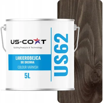 barva a nátěr na dřevo Lazura s voskem US-Coat 5 l hnědá polomatná