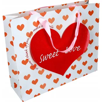 Dárková taška Dárková taška srdce Valentýn V-133