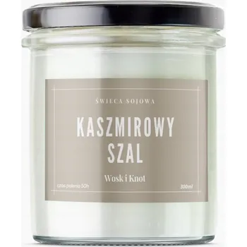 Svíčka Sójová vonná svíčka Kašmírový šál Wosk i Knot