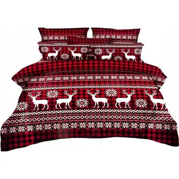 Povlečení POVLEČENÍ PRO DĚTI VÁNOČNÍ SATÉNOVÉ 140x200 SET POVLEČENÍ 70x80