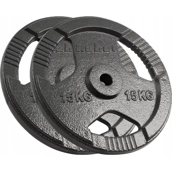 Sada litinové Závaží 2x15kg 30kg otvor 31mm deska s rukojeťmi REBEL