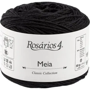 Příze Rosários 4 Meia 11 Black Pletací příze