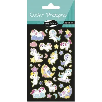 samolepka Jednorožci samolepky fluorescenční Maildor 4+
