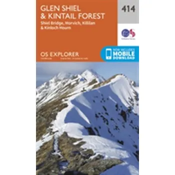 Encyklopedie Glen Shiel and Kintail Forest - Ordnance Survey [EN] (2015, Skládaná mapa, Ordnance Survey)