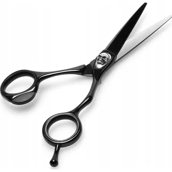 Kadeřnické nůžky Profesionální japonské kadeřnické nůžky Joewell Black Skull 5.0 Offset