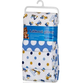 T-TOMI látkové pleny s potiskem 76 x 76 cm 4 ks, bagry