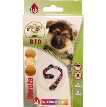 Obojek pro psa Pchełka Bio Obojek proti Klíšťatům pro Štěňata a Malé Psy 30 cm