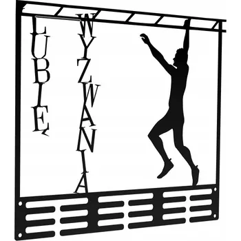 Věšák Organizér Držák na medaile Věšák DŘEVĚNÝ Mám rád Výzvy