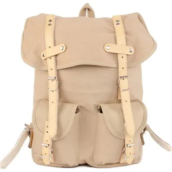 turistický batoh Batoh HIKING 15l s koženými prvky KHAKI (Batoh HIKING 15l s koženými prvky KHAKI)