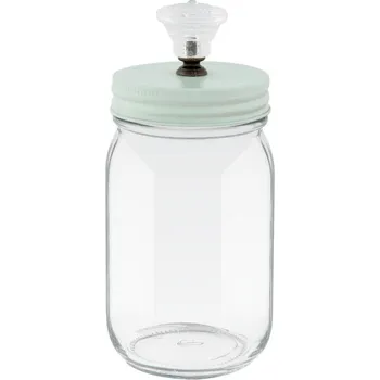 Sklenice Skleněná zavařovací sklenice Clayre & Eef 6GL1989 průhledný 350 ml