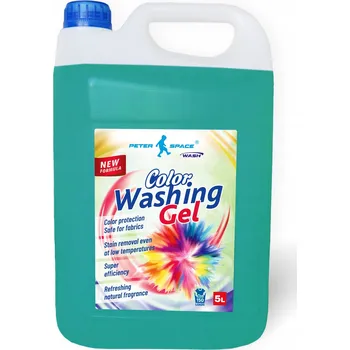 Prací gel Tekutý prací prostředek na barevné prádlo 5L Peter Space