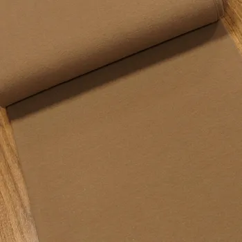 Žebrovaný bavlněný úplet 8766.066 BIO jemný / hladký, hnědý, š.35cm (látka v metráži)