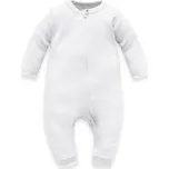 PINOKIO Overal na zips bez nožiček Lovely Day uni bílá bavlna vel.68