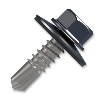 Šroub Šroub samovrtný (farmářský) 4,8x35 s podložkou EPDM (RAL 7024) šedá dřevo/plech