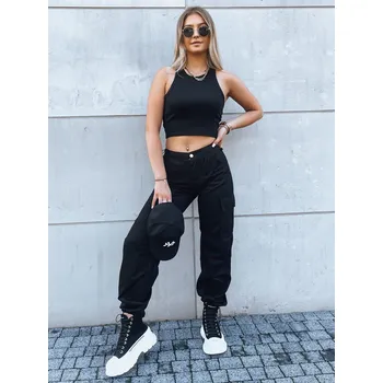 Dámské kalhoty Černé kapsáčové kalhoty ADVENTURE UY1640 Velikost: 36