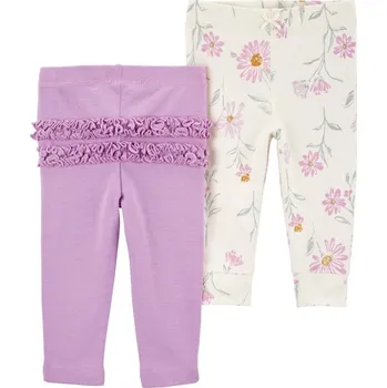 Kojenecká souprava CARTER'S Tepláky/legíny Purple Floral holka 2ks 18m/vel. 86