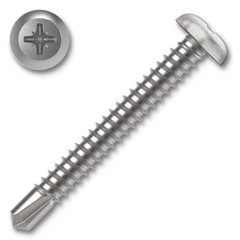 Šroub Šroub samovrtný TEX 6,3x45 ZB půlk.hlava PH3 DIN7504N