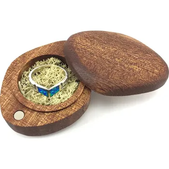 Dárková krabička Wook | dřevěná krabička na snubní prsten Beholder - mahagon BE/MAH