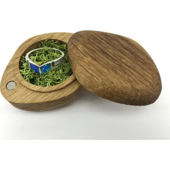 Dárková krabička Wook | dřevěná krabička na snubní prsten Beholder - dub text: bez textu