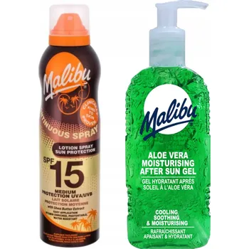 Opalování Ochranný balzám Malibu SPF15 1 75 Ml + Gel po opalování s aloe vera 200 Ml